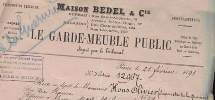 Inventaire du garde-meuble Bedel